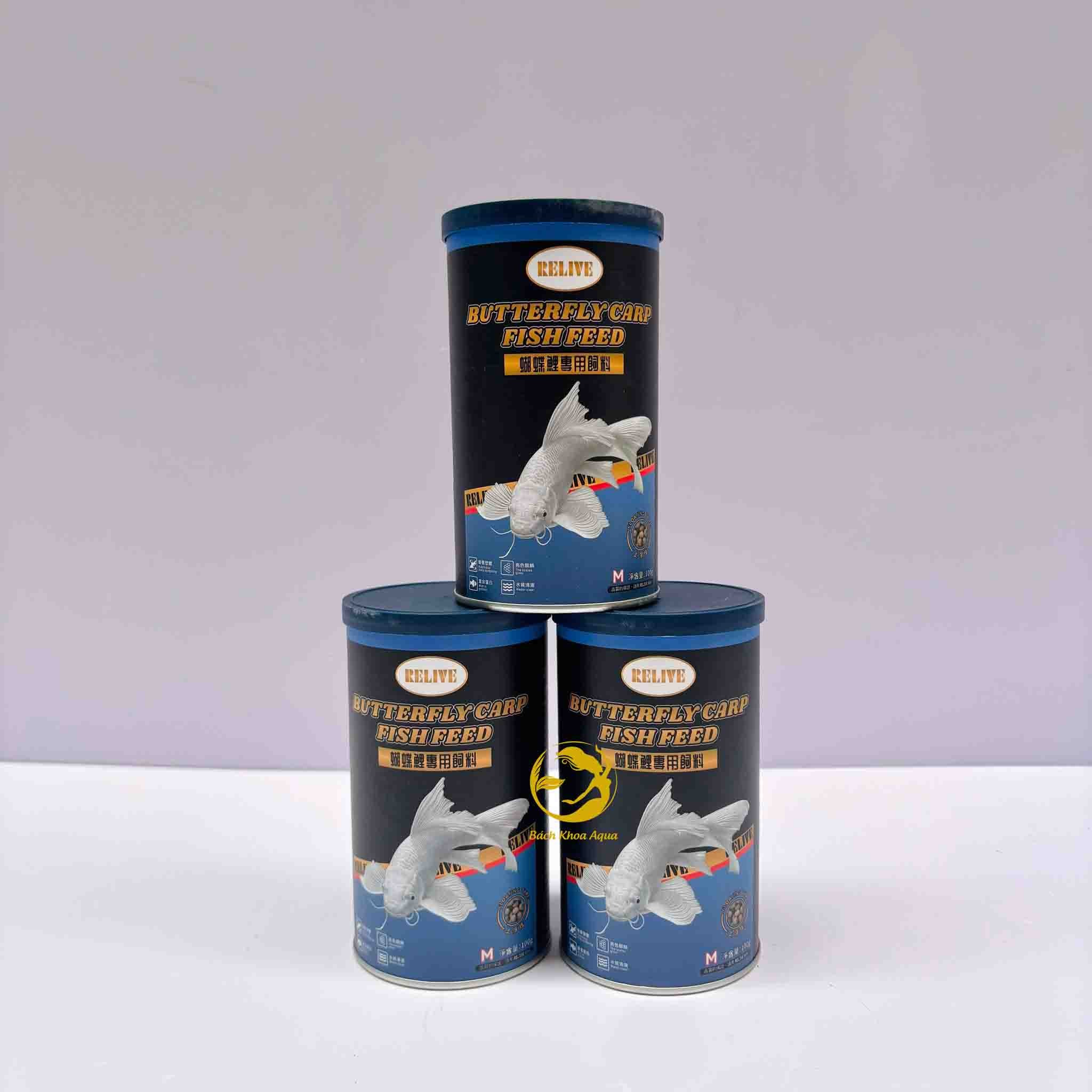 Thức ăn Relive cho chép Sư TỬ -100G lên màu cá đep